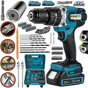 Eisenn 2400s Xr Darbeli Yüksek Tork Brushless Kömürsüz Motor Güçlendirilmiş Çift Akülü Vidalama Matkap 13 Mm Mandren 7/19 Socet Hediyeli