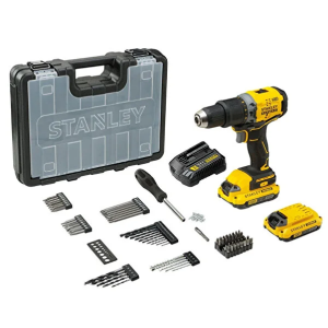 Stanley Fatmax Sbd715D2Ka 18V 2Ah V20 Çift Akü Kömürsüz Darbeli Matkap + Aks